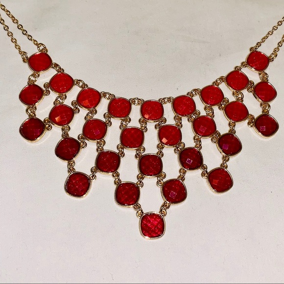 Ruby Ombré Statement Necklace - Picture 3 of 3